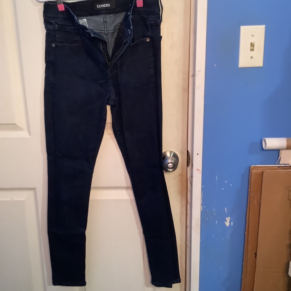 Women’s EXPRESS Jeans Stretch Ankle Legging Mid Rise Size 4R/4R - Picture 2 of 16